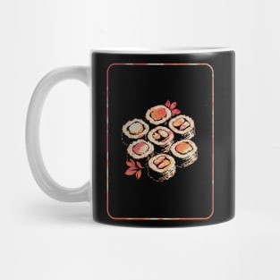 Retro vintage Sushi with vintage sunset Mug